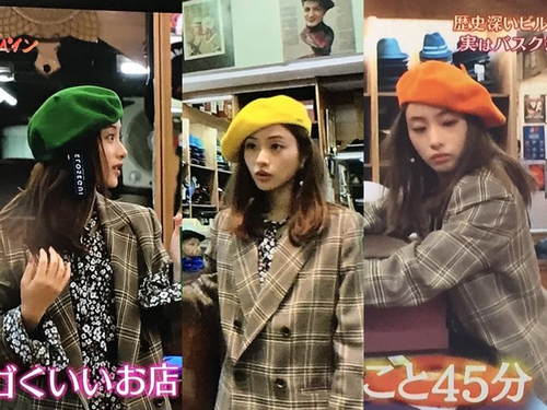 戴啥都好看!石原里美戴贝雷帽各种颜色都能hold住