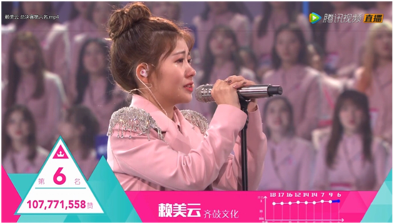 SING女团赖美云《创造101》高位出道 电子国风逆风翻盘